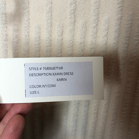 Ronny Kobo Karin dress Ivory off shoulder large - Picture 7 of 8